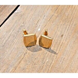 Vintage Anson Polished Gold Cufflinks